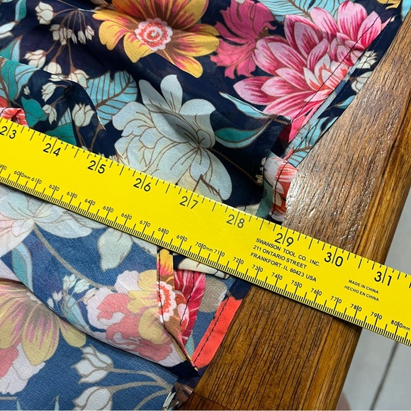 NWT Umgee floral duster size XL pink blue ruffle - Picture 5 of 7